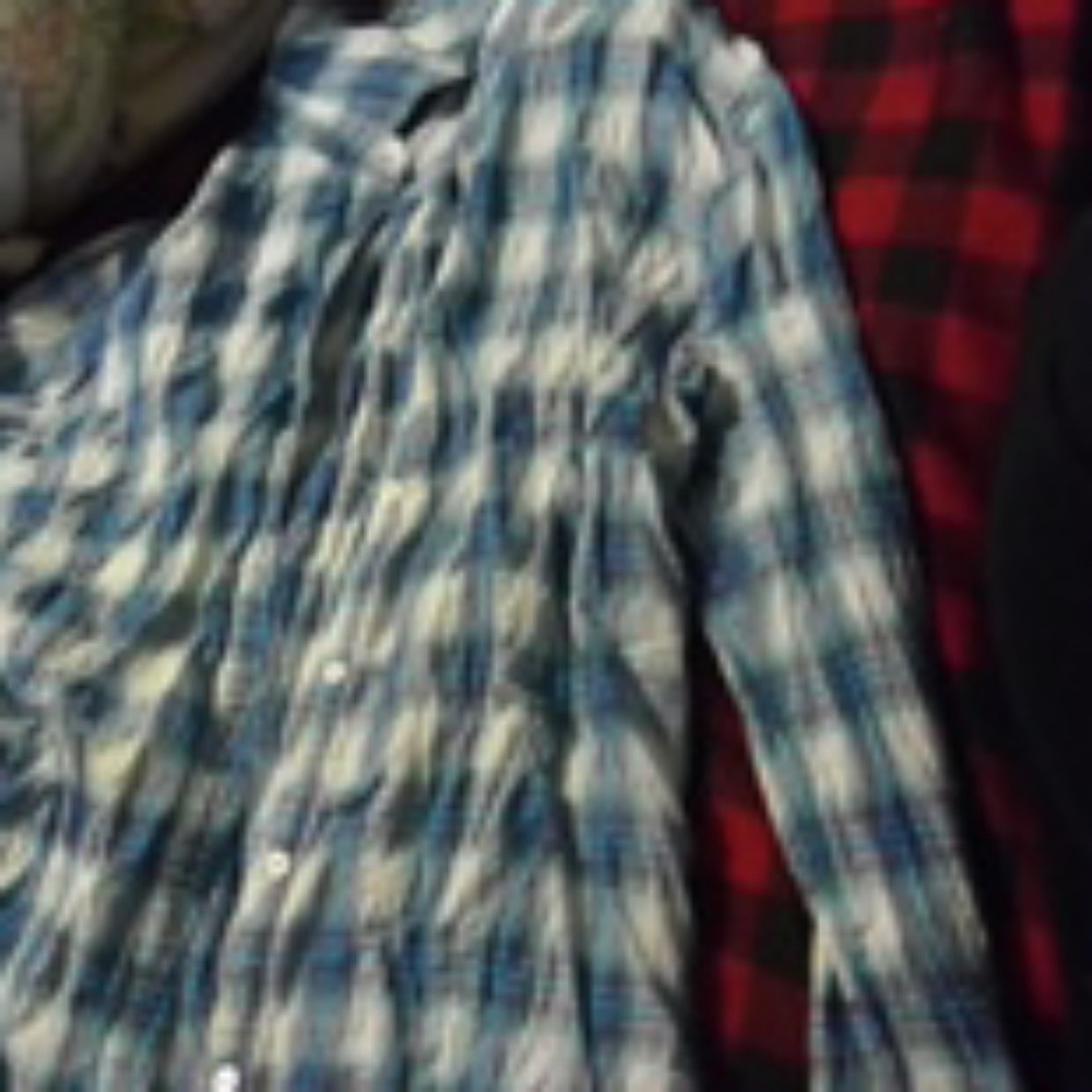 Long sleeve plaid button up dress shirt